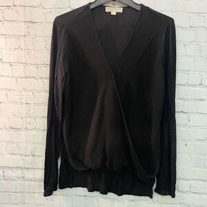 Michael Kors Black Long Sleeve Women’s Casual Blouse Size Medium